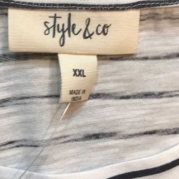 Style & Co Printed Short-Sleeve Top size XXL - Picture 5 of 5